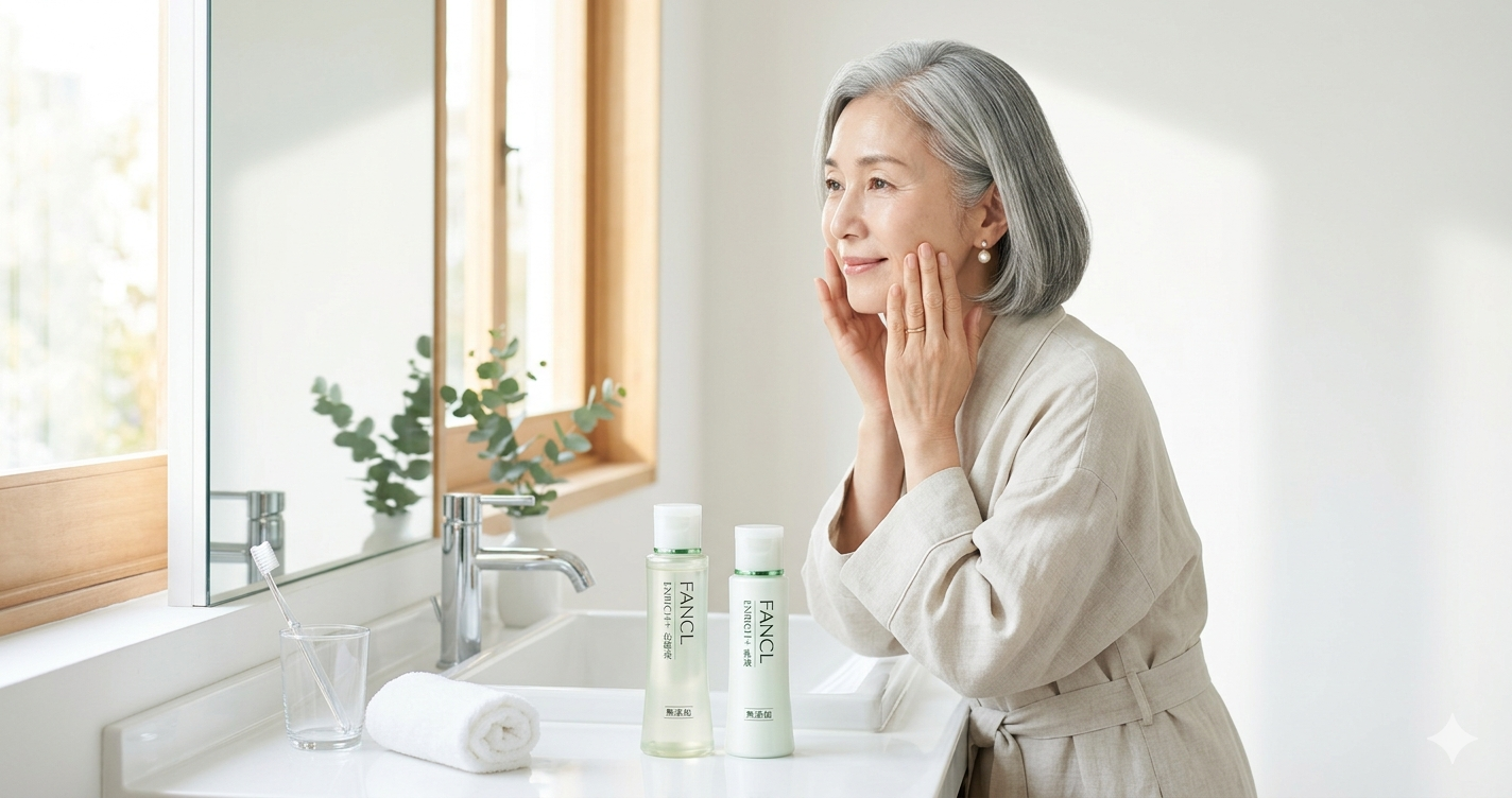 【無添加スキンケア】ファンケル エンリッチプラスを60代女性が試したレビュー