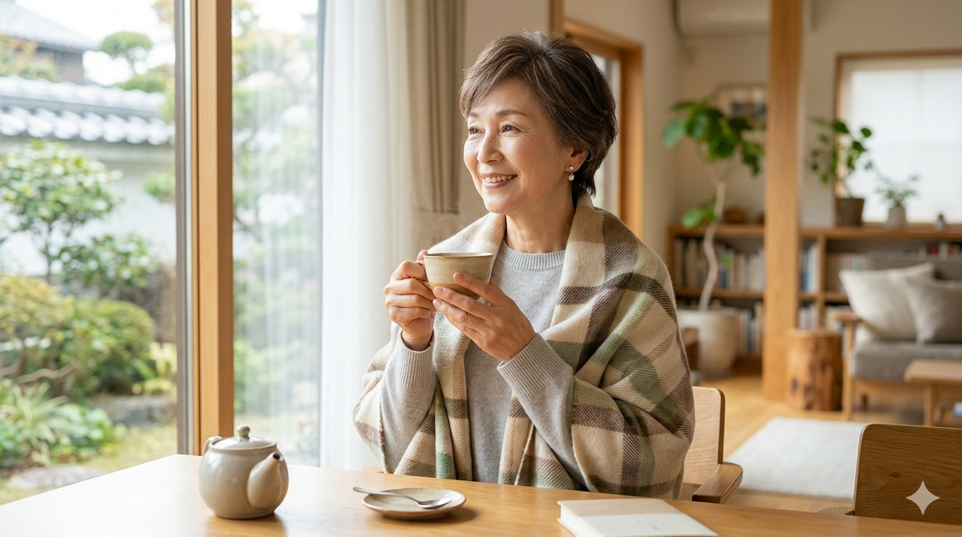 60代からの「これ1枚で何でも対応」 ― QUEENHEAD大判ストールが手放せない理由