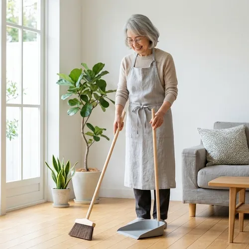 腰も膝も痛い60代に。tidy自立式ほうき＆ちりとりセットが気になる理由を正直に書く